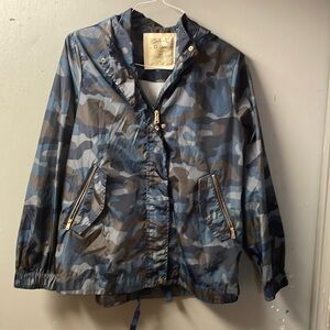 Ci Sono Camo windbreaker jacket with hood, size L
